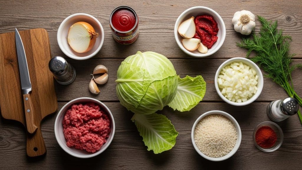 Lahana Dolması Malzemeleri