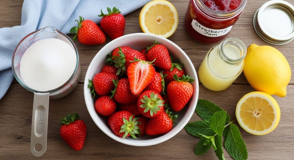 Çilek Reçeli Malzemeleri