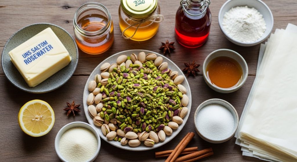 Fıstıklı Baklava Malzemeleri